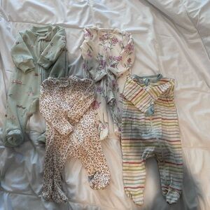 Carter's Kids One Pieces Footies - Mint, White, Cream, Multicolor